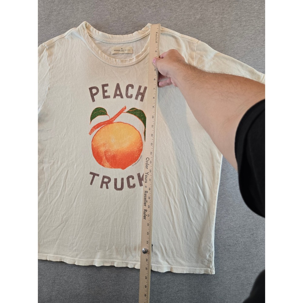 Imogene and Willie T-Shirt Mens XL Cream Peach Truck Made in USA Cotton - Picture 8 of 10